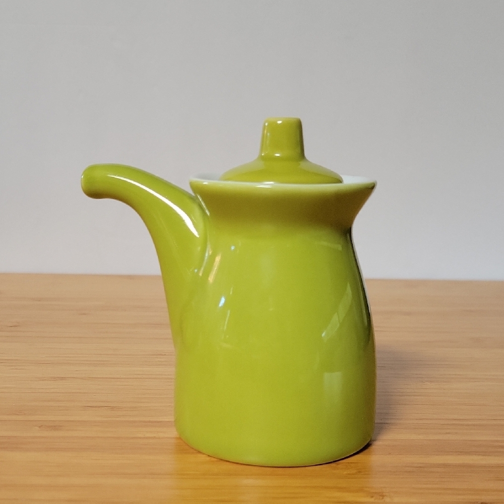 Crate&Barrel Bright Green Ceramic Pourer